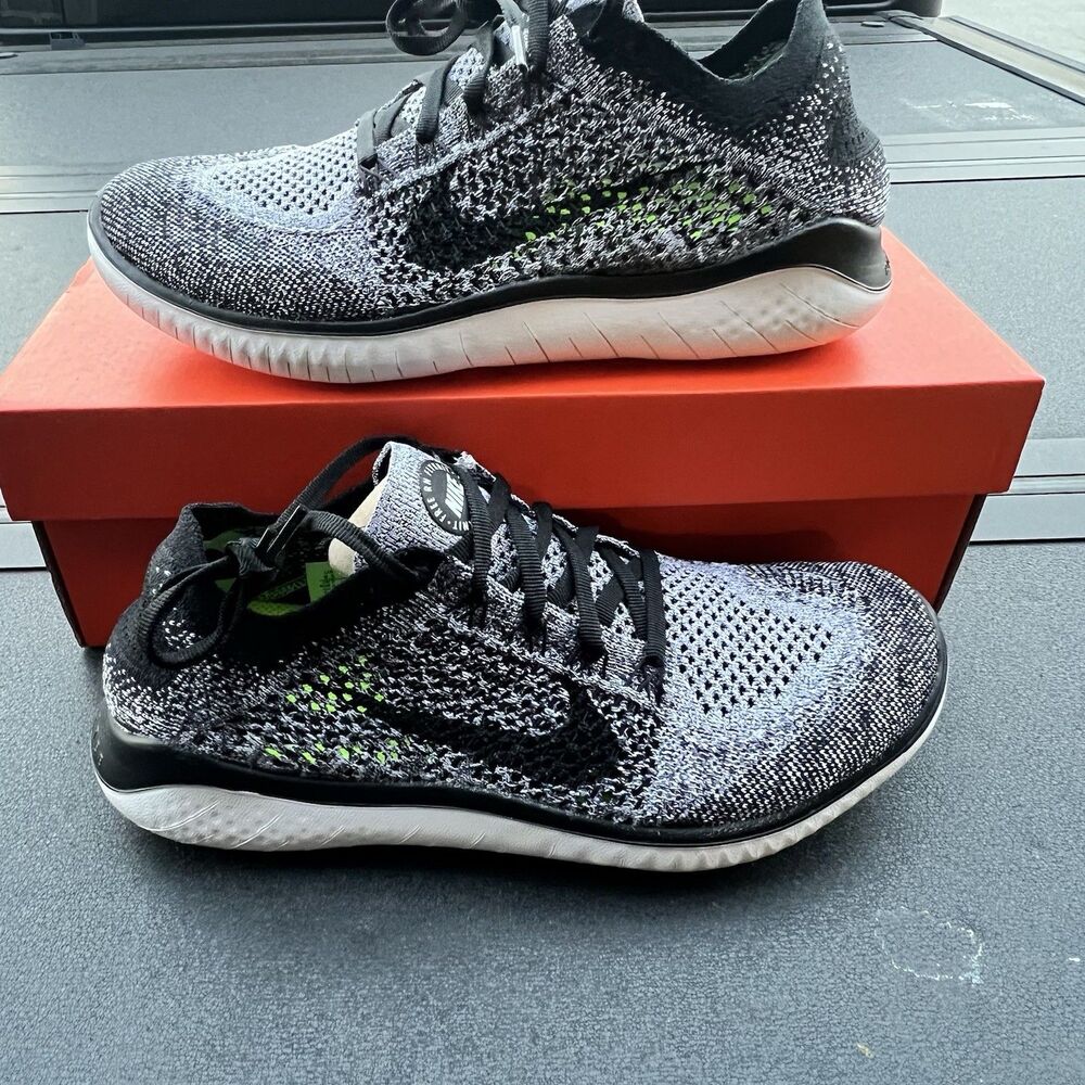 Nike Free RN Flyknit 2018 Oreo Women's Running Shoe 942839-101 Size 7 Training